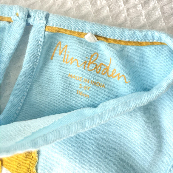 Mini Boden Girls Dress Size 5 6 Giraffe Applique Safari Zoo Friend - Picture 3 of 4